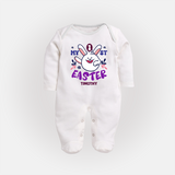 My 1st Easter – Cute Bunny Baby Fullbody suit - WHITE - New Born (Chest 7.5")