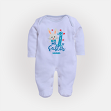 My 1st Easter – Number One Bunny Baby Fullbody suit - BABY BLUE - New Born (Chest 7.5")