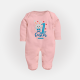 My 1st Easter – Number One Bunny Baby Fullbody suit - BABY PINK - New Born (Chest 7.5")