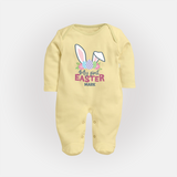 My First Easter – Bunny Ears Baby Fullbody suit - PASTEL YELLOW - New Born (Chest 7.5")