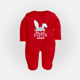 My First Easter – Bunny Ears Baby Fullbody suit - RED - New Born (Chest 7.5")