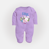 Hoppy Easter Cutie – Fullbody suit - LILAC - New Born (Chest 7.5")