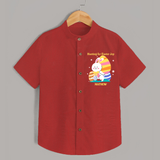Hunting for Easter Joy – Shirt - RED - 0 - 6 Months Old (Chest 23")