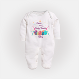Easter Magic in Every Basket – Fullbody suit - WHITE - New Born (Chest 7.5")