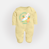 Golden Egg Champion – Easter Fullbody suit - PASTEL YELLOW - New Born (Chest 7.5")