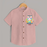 Hunting for Happiness – Easter Shirt - PEACH - 0 - 6 Months Old (Chest 23")