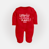 Little Miss – Easter Fullbody suit - RED - New Born (Chest 7.5")