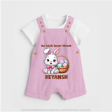 Personalized Easter Dungaree – Our Little Easter Miracle with Name - BABY PINK - 0 - 5 Months Old (Chest 18")