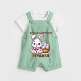 Personalized Easter Dungaree – Our Little Easter Miracle with Name - MINT GREEN - 0 - 5 Months Old (Chest 18")