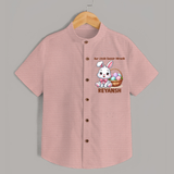 Personalized Easter Shirt – Our Little Easter Miracle with Name - PEACH - 0 - 6 Months Old (Chest 23")