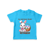 Personalized Easter T-Shirt – Our Little Easter Miracle with Name - SKY BLUE - 0-5 Months Old (Chest 17")