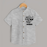 Too Hip to Hop Personalized Shirt – Cool Easter Outfit - GREY - 0 - 6 Months Old (Chest 23")