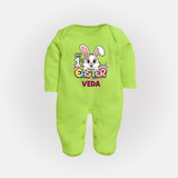 My First Easter Personalized Fullbody suit – Easter Outfit - LIME GREEN - New Born (Chest 7.5")