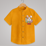 My First Easter Personalized Shirt – Easter Outfit - CHROME YELLOW - 0 - 6 Months Old (Chest 23")