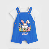 My First Easter Personalized Dungaree – Easter Outfit - COBALT BLUE - 0 - 5 Months Old (Chest 18")