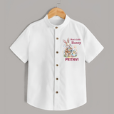 Mom’s Little Bunny Personalized Shirt – Cute Easter Outfit - WHITE - 0 - 6 Months Old (Chest 23")