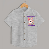 Little Bunny Queen Personalized Shirt – Adorable Easter Outfit - GREY - 0 - 6 Months Old (Chest 23")