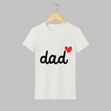Dad T-shirt | Custom Baby and Family T-shirt for the Best Dad - WHITE - S (Chest 19")