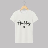 Hubby Adult T-Shirt | Custom Family Adult T-Shirt for the Best Husband - WHITE - S (Chest 19")