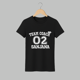 Team Coach 02 T-shirt | Custom Adult T-shirt for Mom - BLACK - S (Chest 19")
