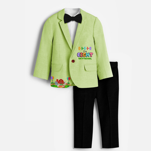 Eighth Year Farm Themed Customized Knitted Blazer With Name For Kids