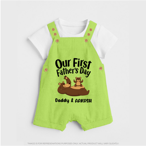 Custom Dungaree Set for Our First Father's Day | Soft Cotton Outfit for Babies