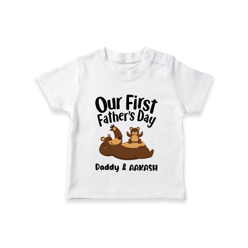 Custom T-Shirt for Our First Father's Day | Soft Cotton Outfit for Babies