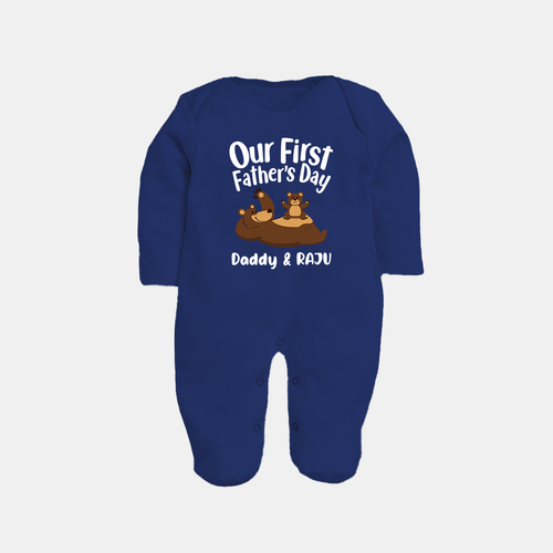 Custom Full Sleeve Bodysuit/Jumpsuit for Our First Father's Day | Soft Cotton Outfit for Babies