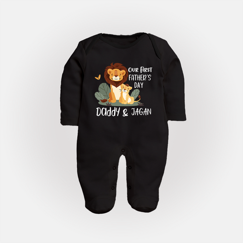 Dad and Baby Full Sleeve Bodysuit/Sleep Suit | Celebrate Our First Father's Day in Style