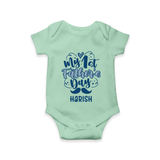 Daddy's First Father's Day Bodysuit/Onesie | Personalized Outfit for Newborns - MINT GREEN - New Born (Chest 14")