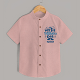 Daddy's First Father's Day Shirt | Personalized Outfit for Newborns - PEACH - 0 - 6 Months Old (Chest 23")