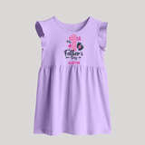 Happy First Father's Day Baby Frock | Baby's Gift to Dad Soft and Adorable - LILAC - 0 - 3 Months Old (Chest 17")