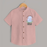 Baby Shirt for First Father's Day | Cute Gift Breathable Cotton Fabric - PEACH - 0 - 6 Months Old (Chest 23")