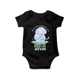 Baby Bodysuit/Onesie for First Father's Day | Cute Gift Breathable Cotton Fabric - BLACK - New Born (Chest 14")