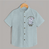 My First Father's Day Shirt | Dad and Me Matching Set Name Customizable - ARCTIC BLUE - 0 - 6 Months Old (Chest 23")