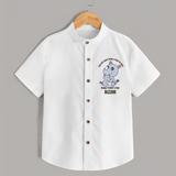 My First Father's Day Shirt | Dad and Me Matching Set Name Customizable - WHITE - 0 - 6 Months Old (Chest 23")