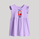 Soft Cotton Baby Frock for First Father's Day | Personalized Babywear Cute and Comfy - LILAC - 0 - 3 Months Old (Chest 17")