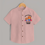 Best Dad Ever Shirt | Baby Outfit for Happy First Father's Day Gift - PEACH - 0 - 6 Months Old (Chest 23")