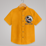 Funny First Father's Day Shirt | I Get My Looks from Dad Custom Set - CHROME YELLOW - 0 - 6 Months Old (Chest 23")