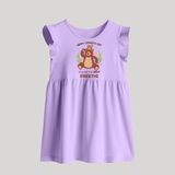 Love You Dad Baby Frock | Soft Cotton Babywear Unique First Father's Day Gift - LILAC - 0 - 3 Months Old (Chest 17")