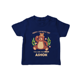 Love You Dad T-Shirt | Soft Cotton Babywear Unique First Father's Day Gift - NAVY BLUE - 0-5 Months Old (Chest 17")