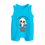 Super Dad Romper Suit/Sleeveless Romper | Baby's First Gift to Daddy Comfy and Cute - SKY BLUE - 0 - 5 Months Old (Chest 18")