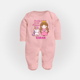 Best Dad Ever Print Arctic Custom Baby Full Body Suit - BABY PINK - New Born (Chest 7.5")