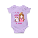 Best Dad Ever Print Arctic Onesie-Custom Baby Romper - LILAC - New Born (Chest 14")