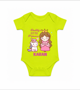 Best Dad Ever Print Arctic Onesie-Custom Baby Romper - LIME GREEN - New Born (Chest 14")