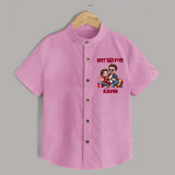 Custom Baby shirt Daddy & Me Heart Print - BABY PINK - 0 - 6 Months Old (Chest 23")