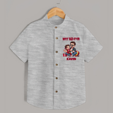 Custom Baby shirt Daddy & Me Heart Print - GREY - 0 - 6 Months Old (Chest 23")