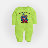 Custom Baby Full Body Suit Daddy’s Little Princess Print - LIME GREEN - New Born (Chest 7.5")