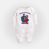 Custom Baby Full Body Suit Daddy’s Little Princess Print - WHITE - New Born (Chest 7.5")