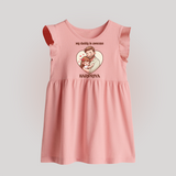 Best Friends For Life Print Custom Baby Baby Frock - BABY PINK - 0 - 3 Months Old (Chest 17")